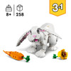 Creator 3in1 White Rabbit Toy Animal Figures Set 31133
