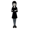 Wednesday: Addams Paper Doll Pin