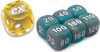 SV Surging Sparks Yellow Sparkle Die w/ Light Blue (small) Dice