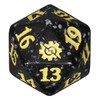 Magic Brothers' War Spindown Dice - Black  w/ Yellow