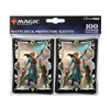 MTG Tarkir: Dragonstorm Deck Protector Sleeves Temur Commander featuring Eshki, Temur's Roar (100)