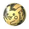 Black & Gold Clear Pikachu Waving Coin