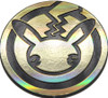 Black & Gold Clear Oversized Celebrations Logo Coin