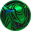 Black & Green Clear Sheen Rayquaza Coin