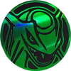 Black & Green Clear Sheen Rayquaza Coin