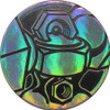 Black & Silver Rainbow Clear Melmetal Oversized Coin