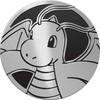 Silver & Black Clear Dragonite Oversized Coin