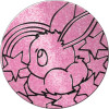 Pink & Black Glitter Eevee Oversized Coin