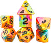 Polyhedral - 7 Die Set: Rainbow Gold