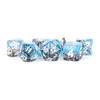 Fanroll - Resin Polyhedral Dice Set: Particle Blue and Black (16mm)