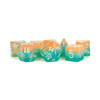 Fanroll - Resin Polyhedral Dice Set: Layered Stardust Sunset (16mm)