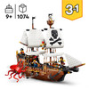 Creator 3 in 1 Iconic Pirate Ship Toy 31387