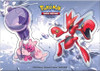 Pokemon Stacking Tin Metal Sticker Sheet Tinkaton & Scizor