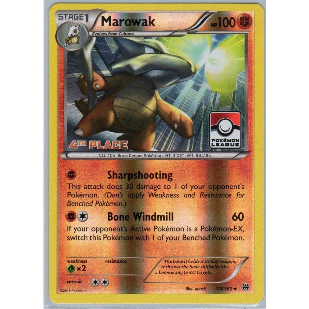XY Break Through 78/162 Marowak (League Promo 4th Place) | Magic Madhouse XY Break Through 78/162 Marowak (League Promo 4th Place) | Magic Madhouse