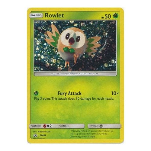 Sun & Moon Promo SM001 Rowlet (Sequin Holo Promo) | Magic Madhouse