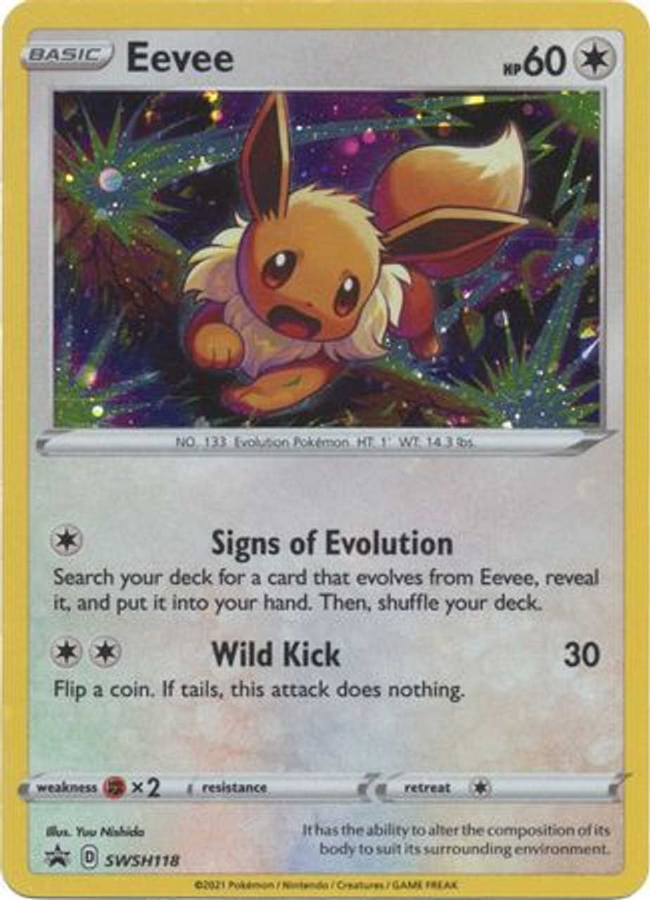 Pokemon - Eevee SWSH042 - Black Star Promo - Holo - Cosmic Foil Card