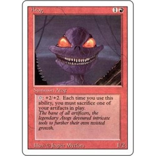 atog cards mtg Atogatog Tribal Changelings Sacrifice Magic Commander Deck Atog gets +2/+2 until end of turn. Atog Tribal Infect Commander Deck
