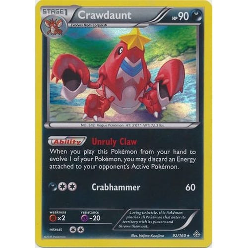XY Primal Clash 92/160 Crawdaunt (Holo) | Magic Madhouse