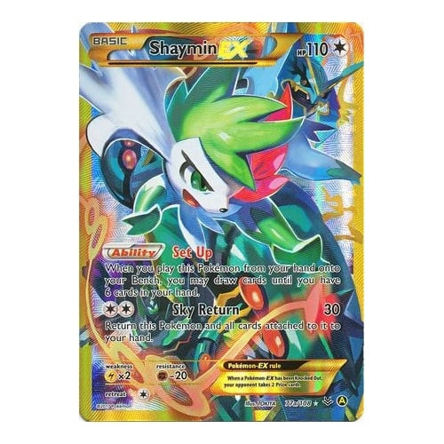シェイミ EX #77a/108 Roaring Skies XY Roaring Skies 77a/108 Shaymin EX (Alternative Art Full Art