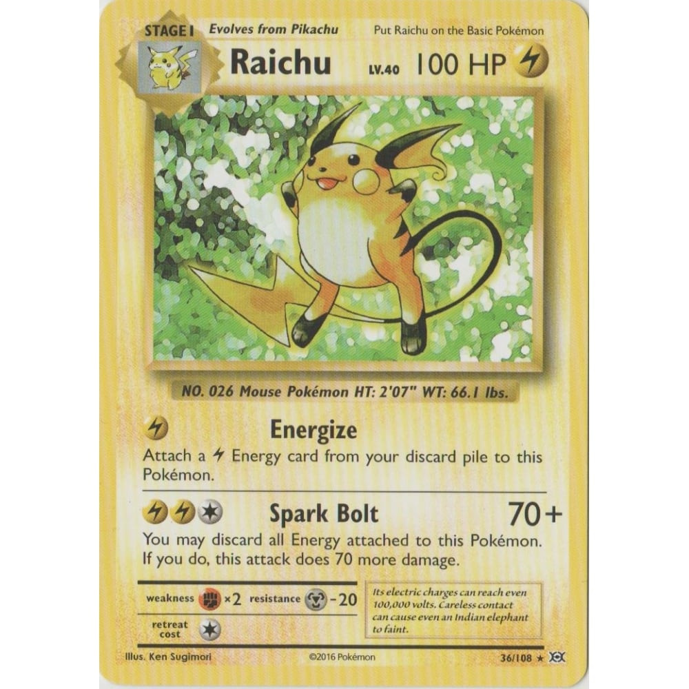 XY Evolutions 36/108 Raichu (Non-Holo) | Magic Madhouse