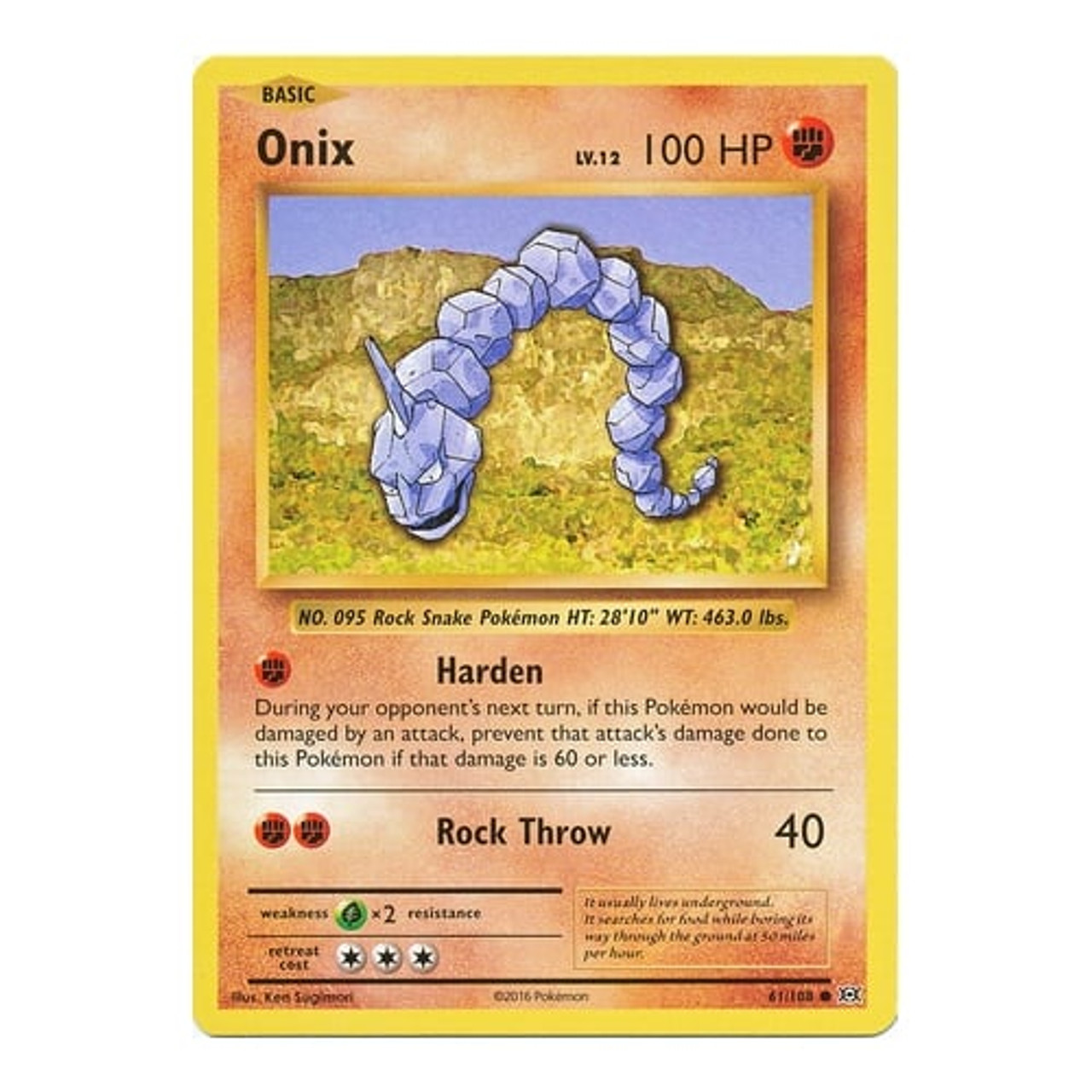 Onix - XY: Evolutions Reverse Holo - Pokemon