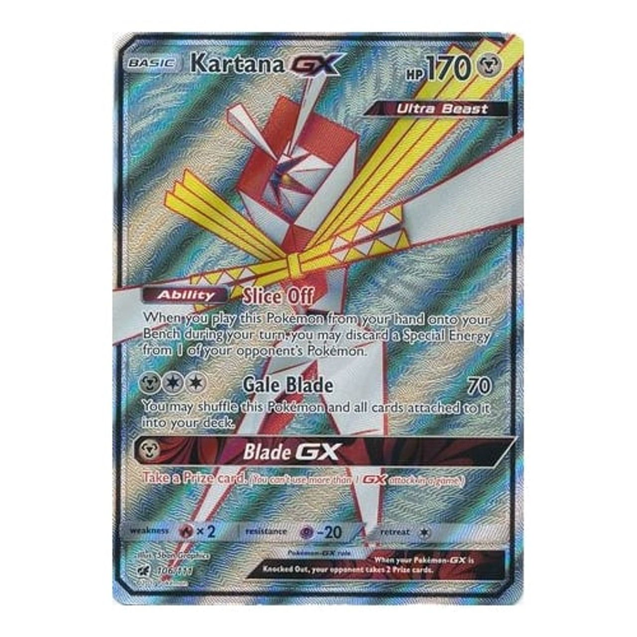 Kartana GX 70/111 Crimson Invasion - Pokemon Cards