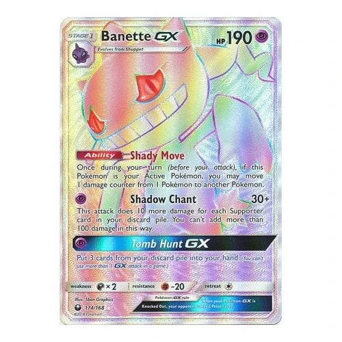 banette gx pokemon card value SM Celestial Storm 174/168 Banette GX (Rainbow Rare)