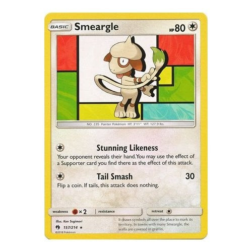 smeargle basic pokemon card value Lv.21 No.235 Old Back Common Promo Near MINT Jap If heads Smeargle - SWSH12: Silver Tempest