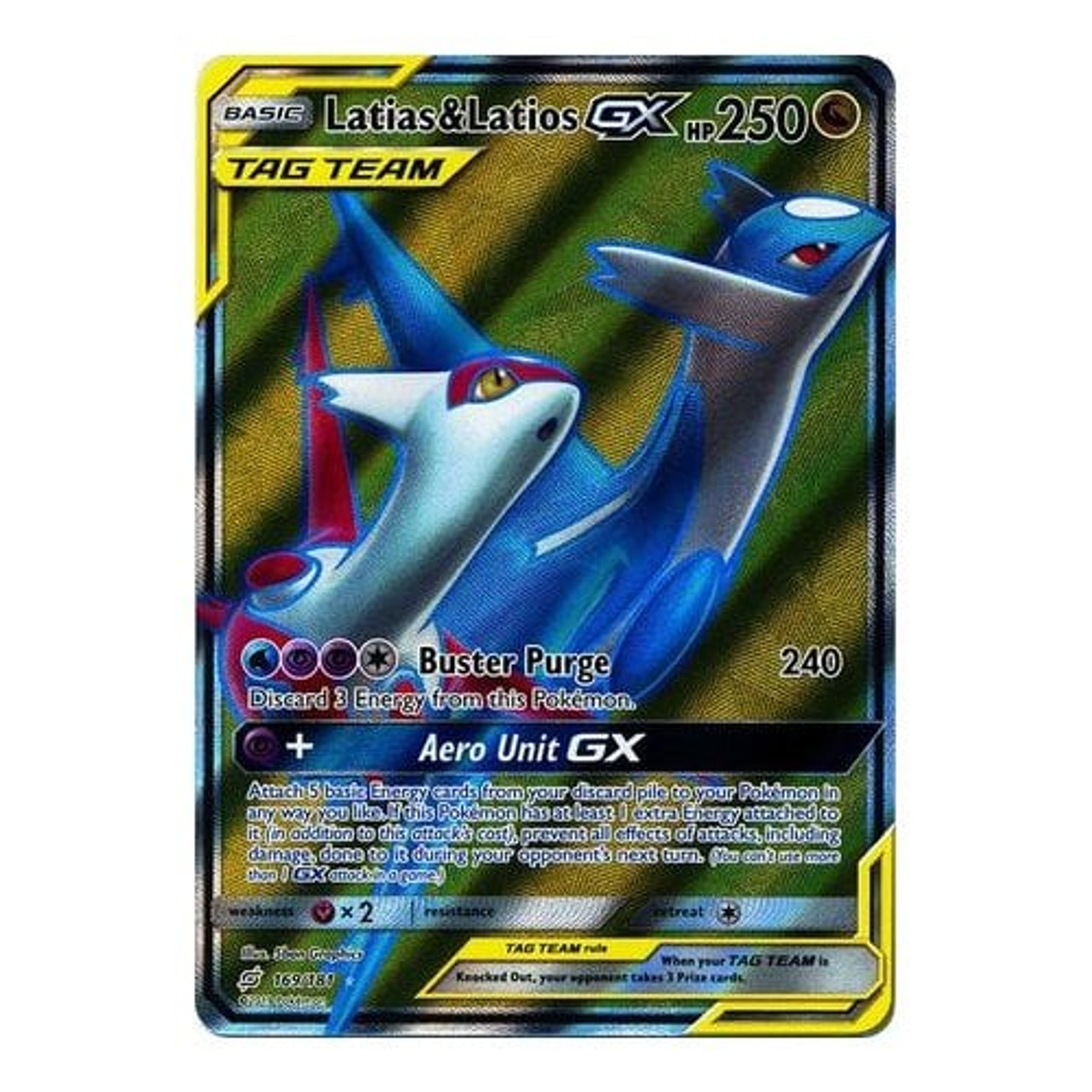 SM Team Up 169/181 Latias & Latios GX (Tag Team Full Art