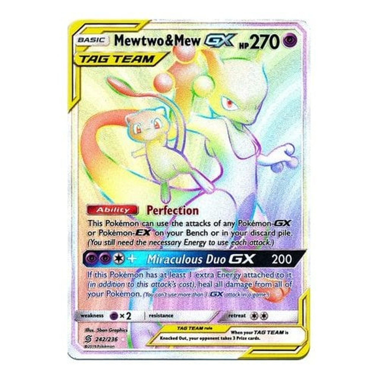 Rainbow mewtwo deals gx