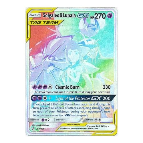 SM Cosmic Eclipse 254/236 Solgaleo & Lunala GX (Tag Team Rainbow
