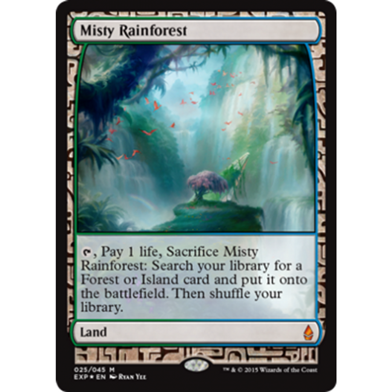 MTG 樹木茂る山麓 Zendikar Expeditions EXP Foil PLD](フルアート)樹木茂る山麓/Wooded Foothills《日本語》【ZNE】