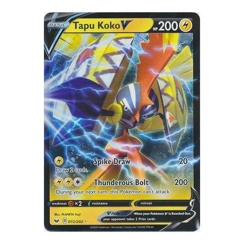 tapu koko v pokemon card value Amazon.com: Tapu Koko V & Vmax Ultra Rare Card Set - 050/163 & 051/163 main image 1