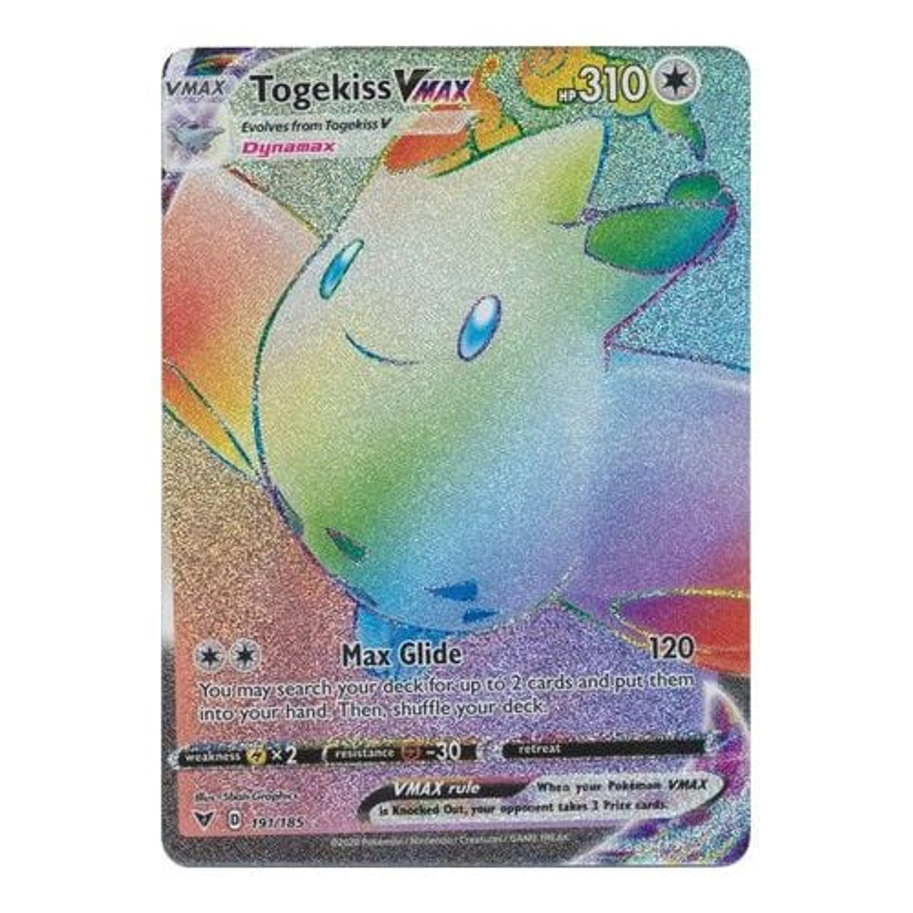 Vivid Voltage 191/185 Togekiss VMAX (Rainbow Rare)