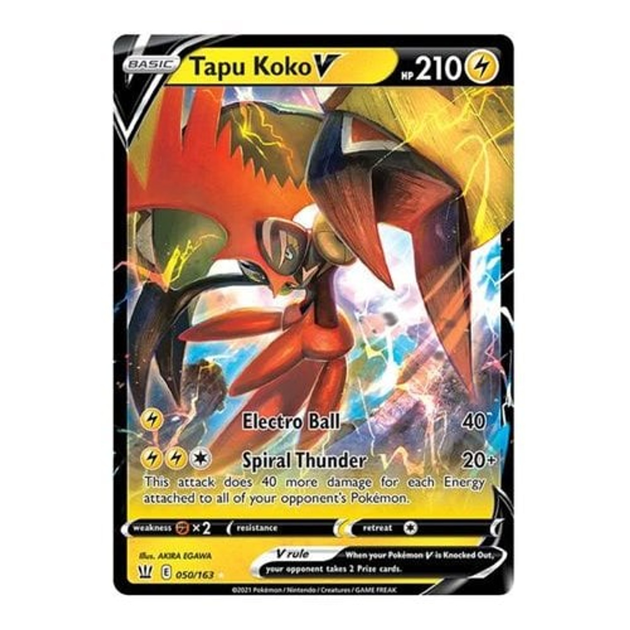  Pokemon - Tapu Koko V - 072/202 - Sword & Shield - Ultra Rare  Card : Toys & Games