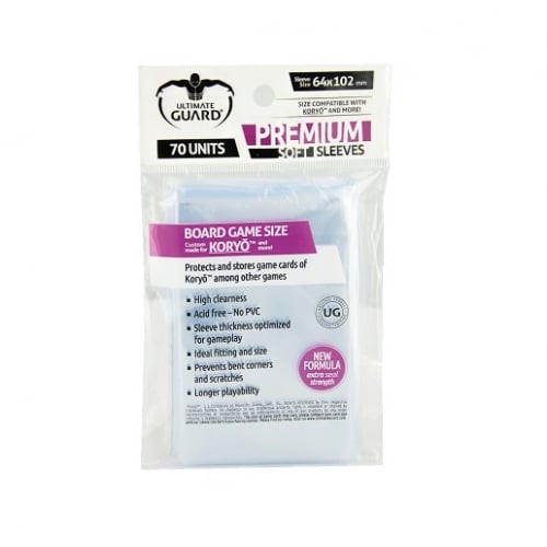 Board Game Sleeves - Premium Korya 64mm x 102mm (70) — Bundle of 10 — Supplier catalogue image