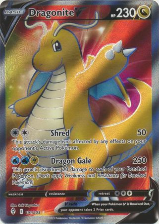 how much is a dragonite v pokemon card worth Evolving Skies Singles Dragonite V #191 Prices |