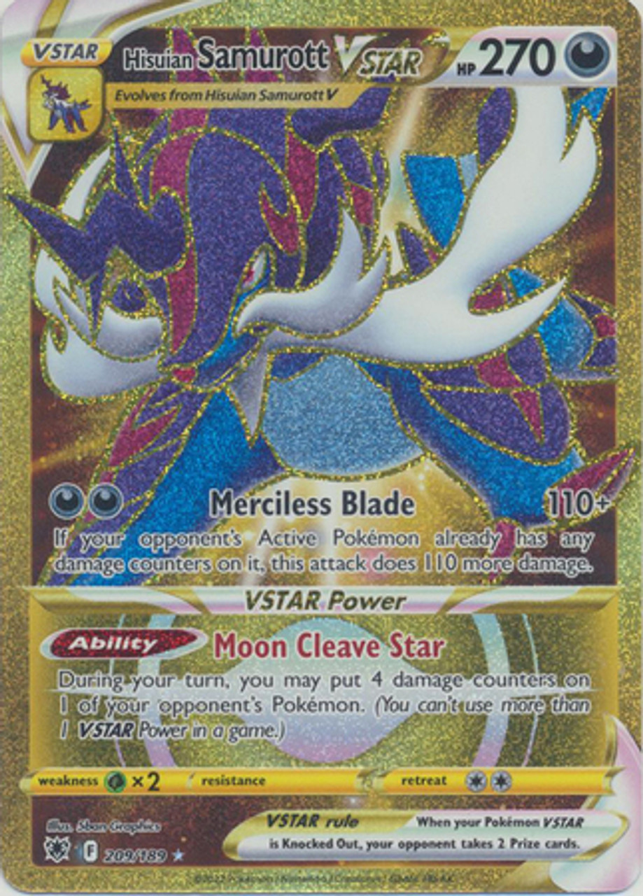 Hisuian SAMUROTT VStar Rainbow Secret Rare #197 Pokemon TCG 2022