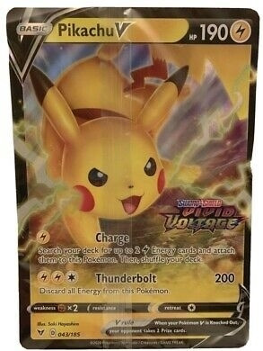 English Graded Pokemon Card Pikachu V (043/185) Vivid Voltage, CGC