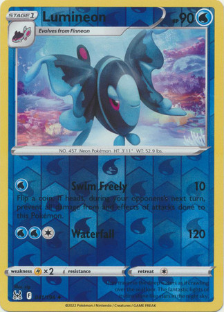lumineon pokemon card value - V GG39/GG70 - Crown Zenith - Galarian Gallery holofoil pattern or surface detail) Pokemon Lumineon V 040/172 Brilliant