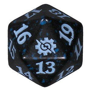 Magic Brothers' War Spindown Dice - Black w/ Blue — Bundle of 10 — Supplier catalogue image