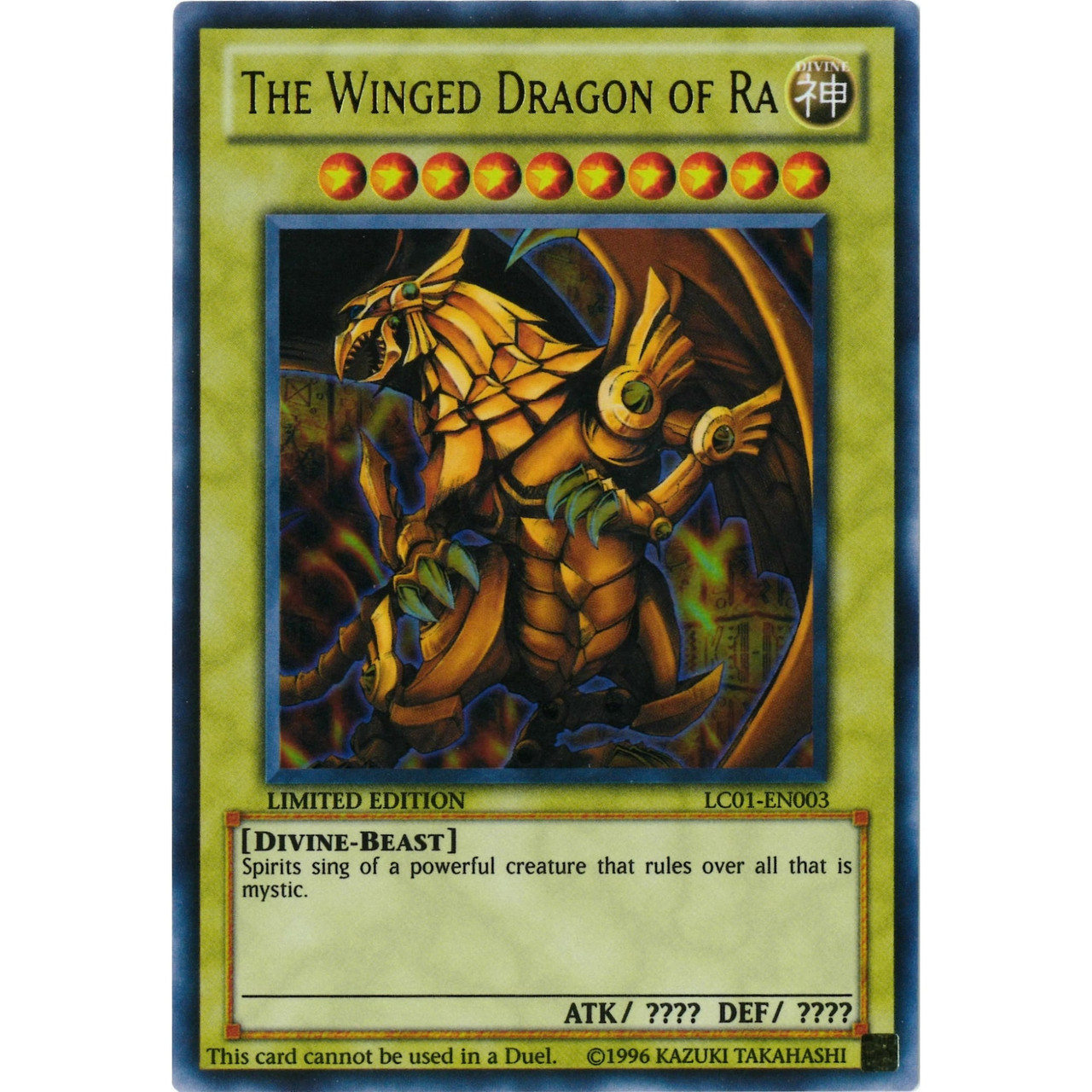 LC01-EN003 The Winged Dragon of Ra (25th Anniversary Printing