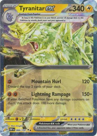 SV Obsidian Flames 066/197 Tyranitar ex (Half Art) | Magic Madhouse