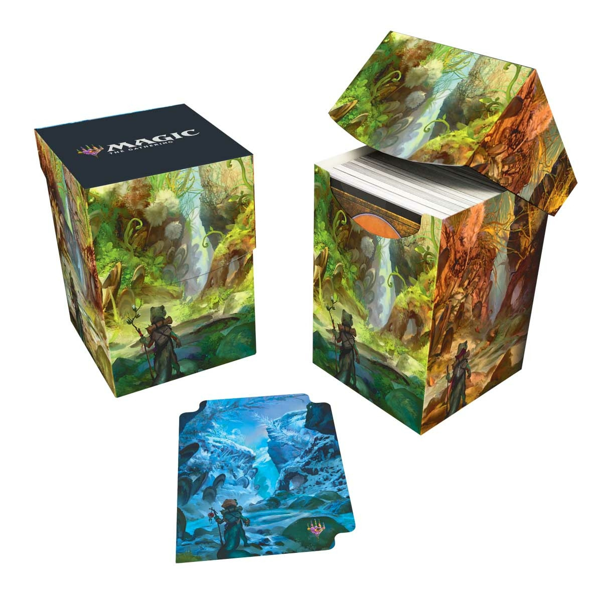 UP - PRO 100+ Deck Box Für Magic: The Gathering - Unstable Lands Island Design, Kartenbox Für Sammelkarten