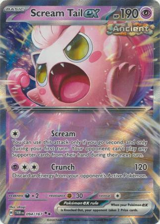 pokemon card scream tail (Pokemon Center Exclusive) 065 - Holofoil SV Scarlet & Violet Promo Cards Listed cards may have imperfections. Scream Tail - 071/066 -