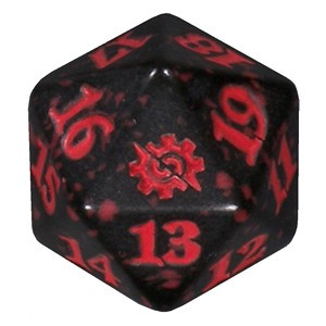 Magic Brothers' War Spindown Dice - Black w/ Red — Bundle of 10 — Supplier catalogue image