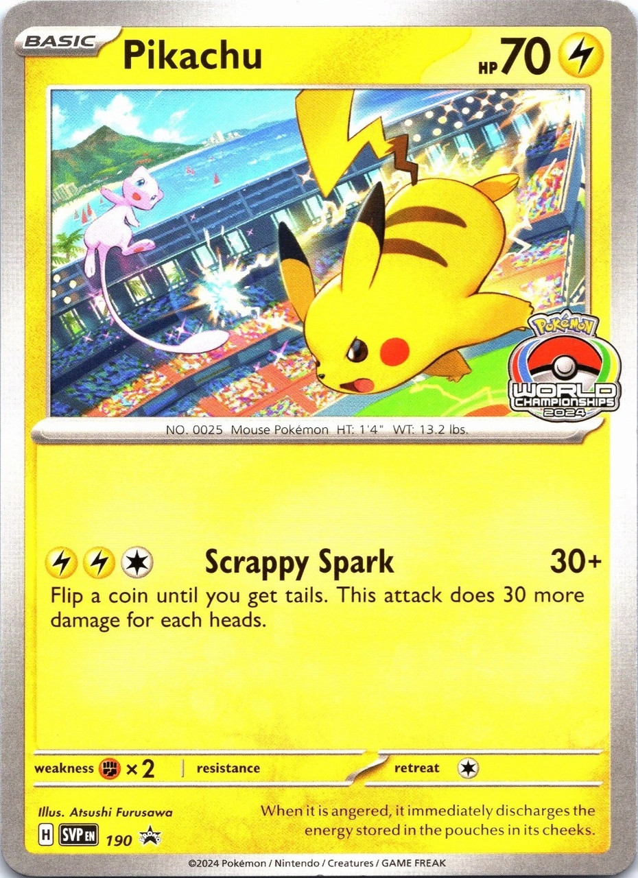 Scarlet & Violet Promo SVP190 Pikachu (World Championships 2024