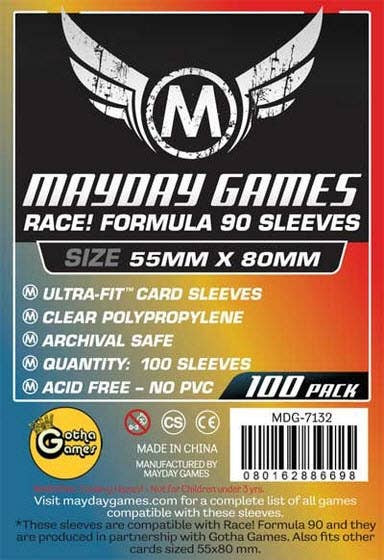 "Race! Formula 90" Sized Card Sleeves 55mm x 80mm (100) — Bundle of 10 — Supplier catalogue image