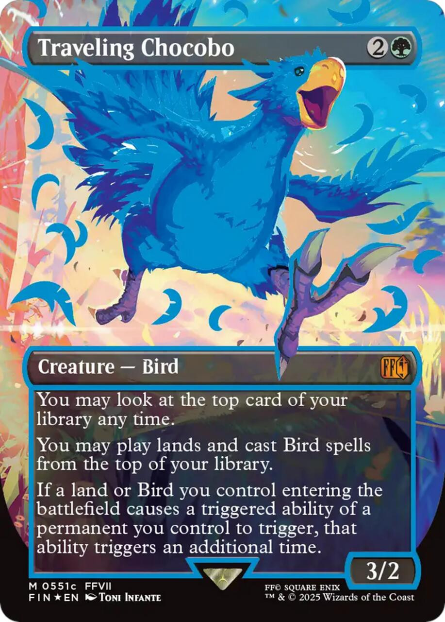 【特価】Traveling Chocobo ネオンインク　ブルー Traveling Chocobo (Blue Neon Ink) | Magic Madhouse