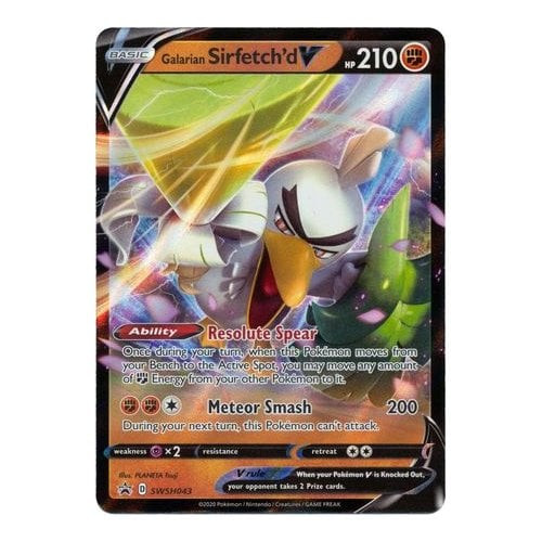 sirfetch'd pokemon card TCG Cardex Colorless Meteor Assault (180) This Pokmon cant use Meteor Assault again until it leaves the Active Spot Galarian Sirfetch'd V #174 Prices